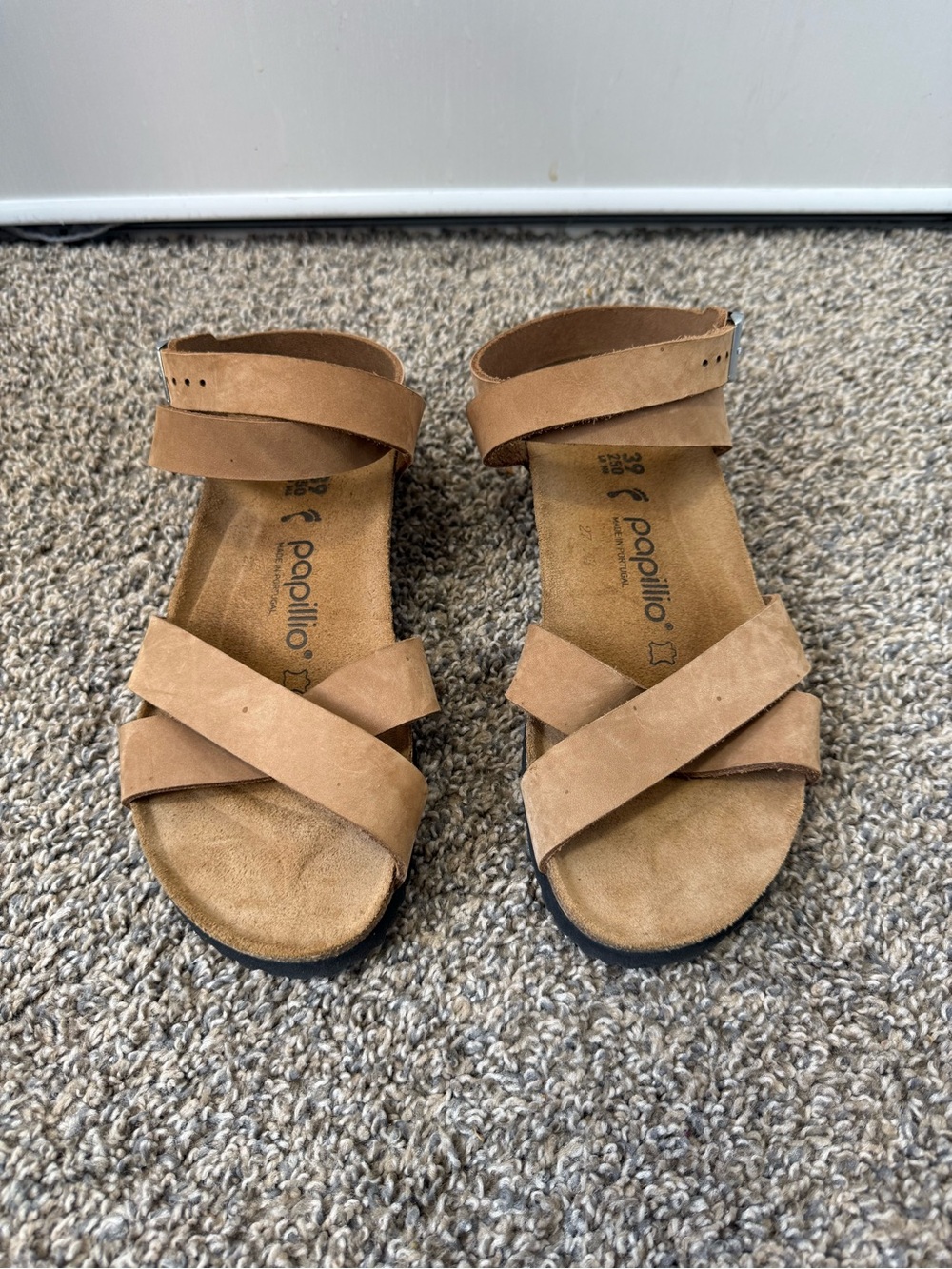 Papillio Tan Leather Strappy Sandals